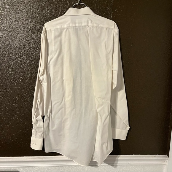 White Button Down Long Sleeve Business / Suit Shirt, Size 16 34-35, Has Pocket - Picture 4 of 5